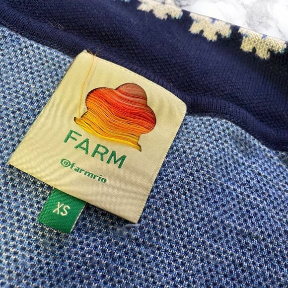 Farm Rio Blue Rio Tiles Lenzing™ Ecovero™ Viscose Knit Shirt - Picture 5 of 12